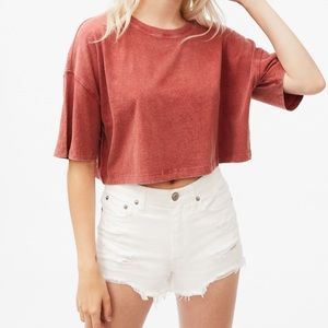 Aeropostle Crop Boyfriend Tee